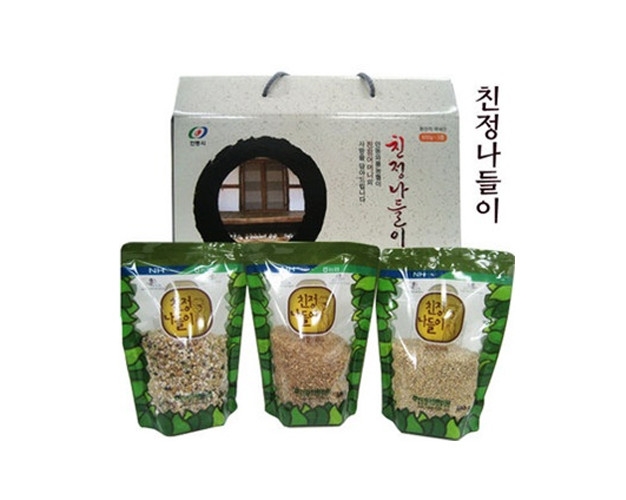 친정나들이 잡곡선물세트 3종1호(혼합15곡,현미,찰보리쌀 각 600g)